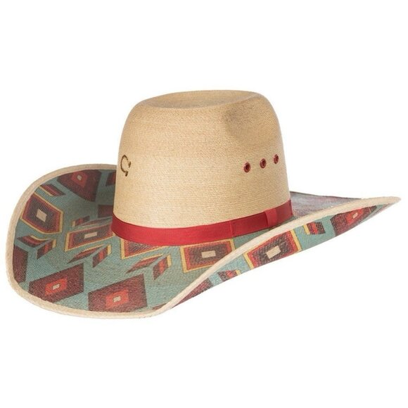 Charlie 1 Horse Straw Western Cowgirl Hat Size 56/7 Southwestern Aztec Rodeo - Picture 2 of 13